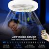 Ventilatori da soffitto con telecomando e luce Lampada a LED Ventilatore Convertitore E27 Base Ventilatori da soffitto silenziosi intelligenti per soggiorno camera da letto