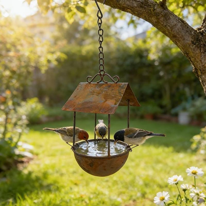 Large Capacity Outdoor Hanging Bird Feeders Pet Bedroom Cage For Attracting Various Birds In Garden Or Backyard