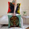 Rich Pink Lion Animal Jewelry Cheetah With Cushion Cover Anti-dustmite Pillowcase Invisible Zipper Silky Short Plush Sofa Cushio
