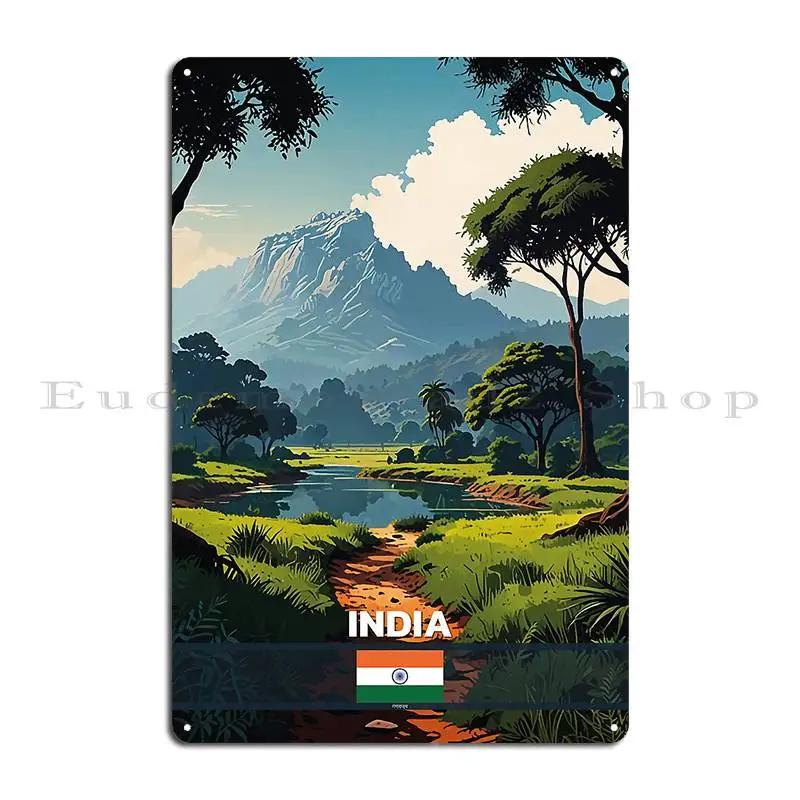 India Travel Metal Signs Bar Cinema Print Design Create Tin Sign Poster