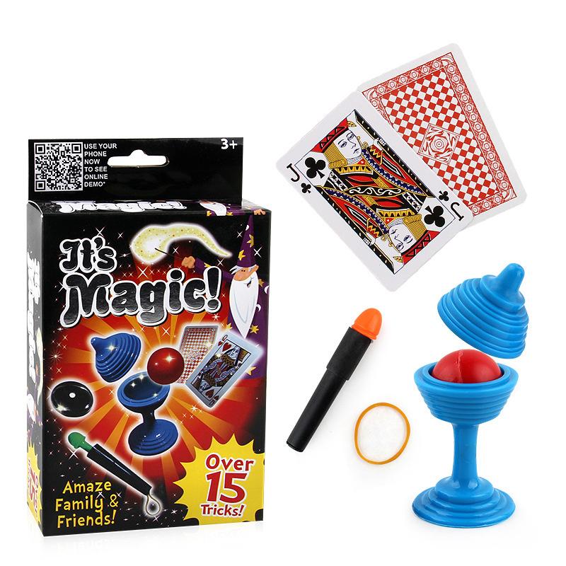 Nowy Śmieszny Zestaw Rekwizytów Magicznych dla Dzieci Dzieci Sztuczki Magiczne Zabawki Zestaw dla Początkujących Rekwizyty do Występów Magicznych Zabawka Puzzle