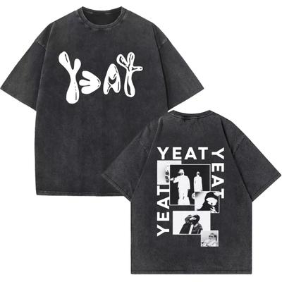 Tricou Rapper Yeat Lyfestyle Spălat Vintage Bărbați Femei Modă Hip Hop Tricouri de Înaltă Calitate Tricou Casual Supradimensionat
