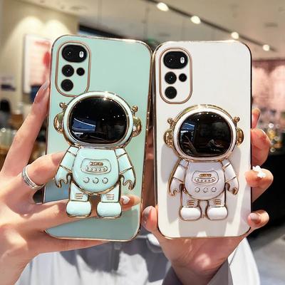 Astronaut Stand Telefon Fall Für Motorola Moto G22 G32 G52 G82 G13 G23 G53 G73 G10 G20 G30 G50 G60 G60S e13 E32 E22 Abdeckung Capa
