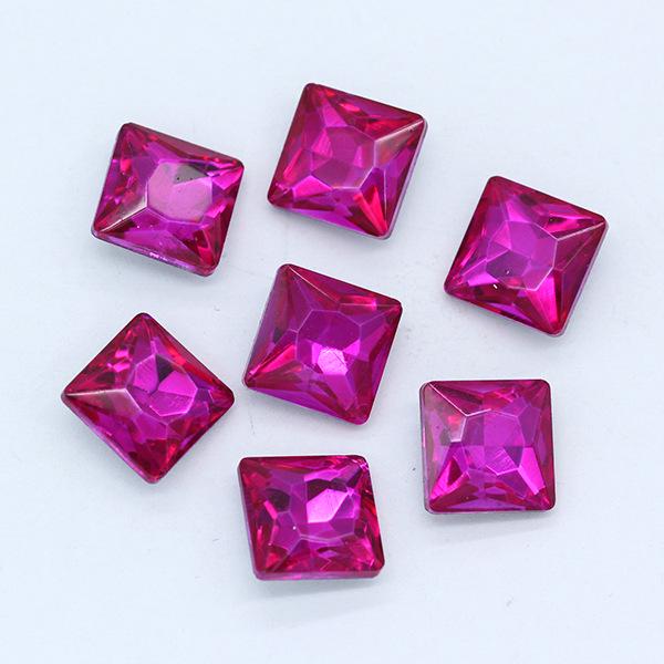 Multi-Colored Square Crystal Glass Gems – Decorative Artificial Stones for Clothing, Shoes, and Packaging