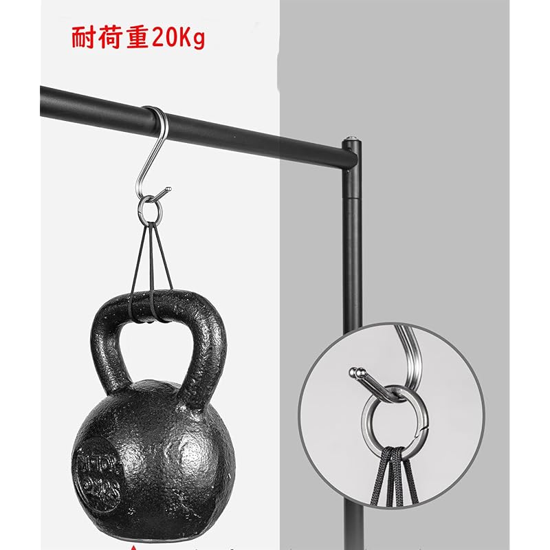 [TIMULTI] round shape carabiner key ring Fashionable Made of titanium lightweight small size one touch storage Load capacity 20Kg (Titanium) Gray *2