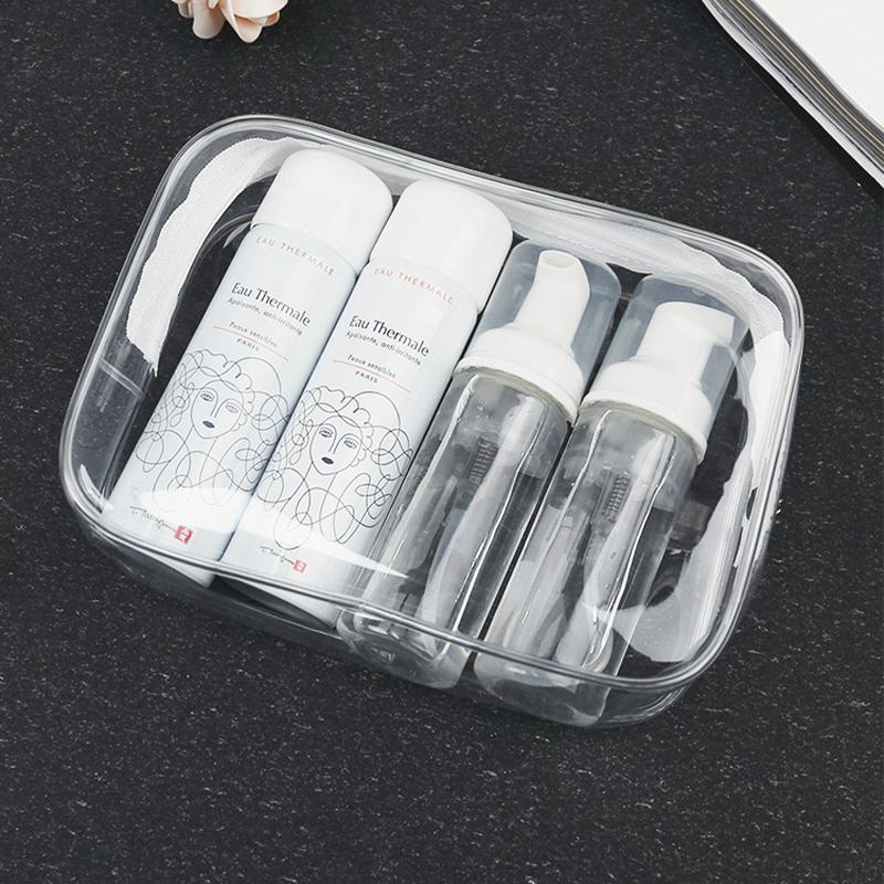 1Pc Women Travel Clear Makeup Bag Organizer Transparent Pvc Cosmetic Bags Beauty Toiletry Make Up Pouch Wash Storage Bags Pouch