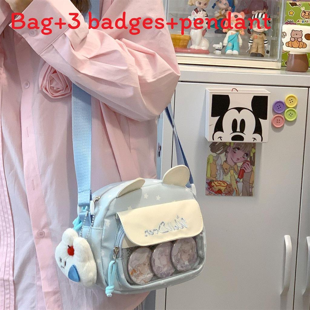 Cute Starry Sling Bag With Polyester Material For Casual Travel