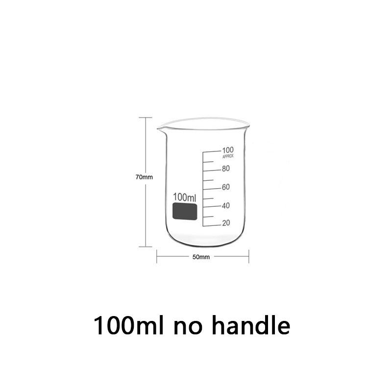 50-1000ml High Borosilicate Glass Measuring Cup Heat-resistant Laboratory Beaker With/Without Handle Scales Mug Measuring Tools