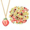 10Pcs/lot Fruit Series Alloy Charms Pendant Avocado Strawberry Shape Fashion Pendant DIY Earrings Necklaces Jewelry Accessories