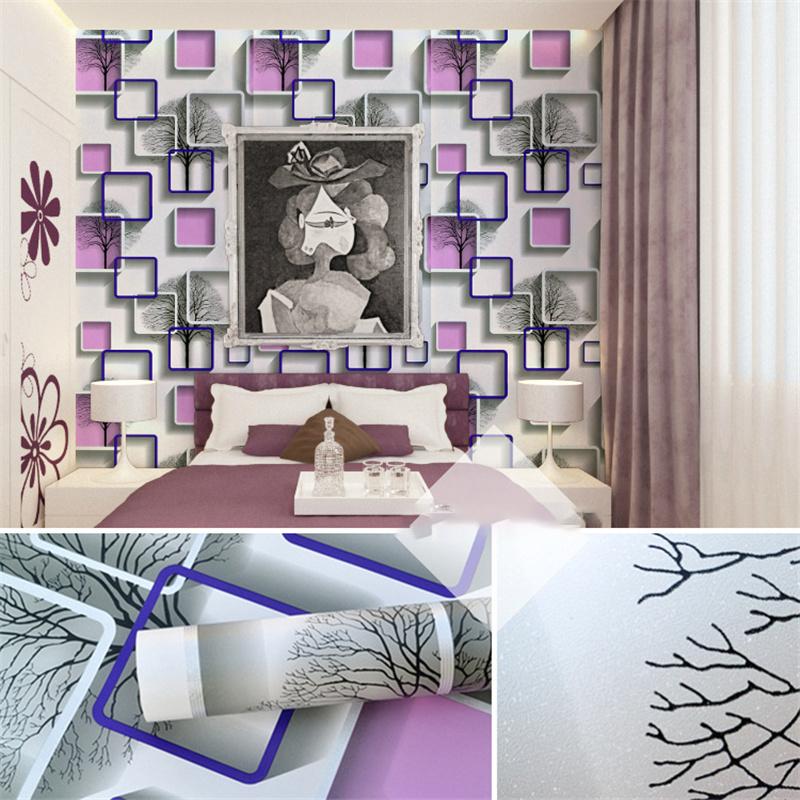 3D Geometry Waterproof Self Adhesive Wallpaper Furniture Renovation Decorative Sticker DIY Decorative Film