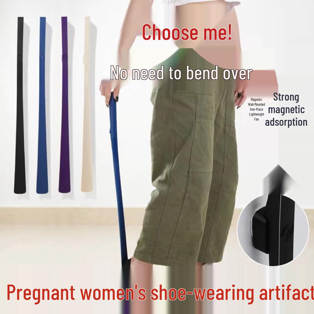Long Handle Magnetic Shoehorn - Easy Lift Aid for Elderly & Pregnant, No Bend, Lightweight