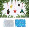 Jewelry Casting Mold Christmas Silicone Mold Holographic Resin Mold for DIY Wind Chime Keychains Ornament Pendant