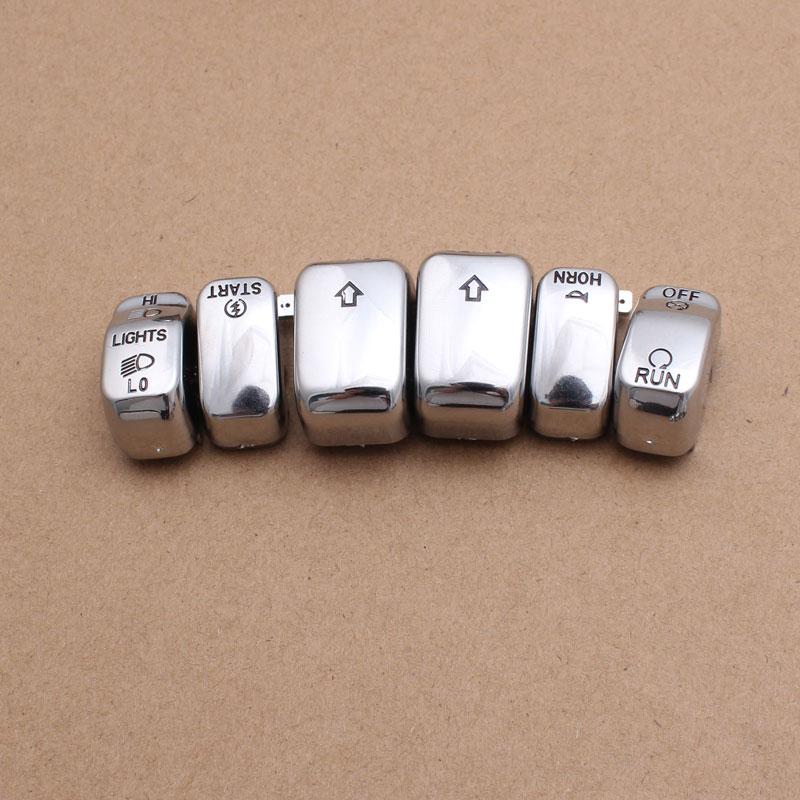 Chrome Switch Housing Cover+10 Caps for Harley 883 XL1200 Road for King/Electra Glide for Harley Electra Glide Road Glide new