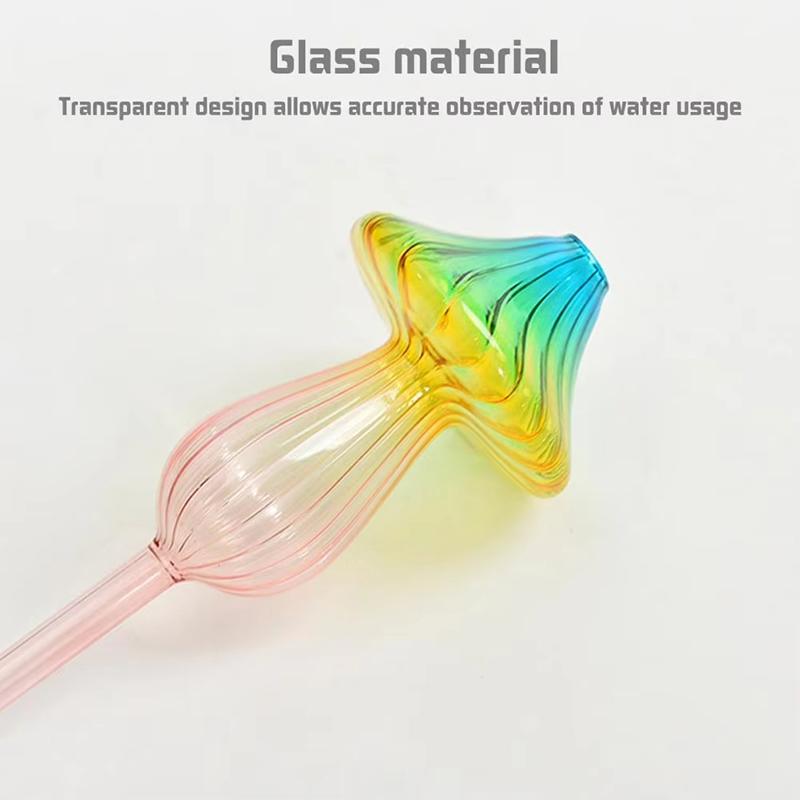 1PCS Glass Automatic Watering Device Flower Plants Water Dripper Self Watering Mushroom Shape Drip Irrigation System