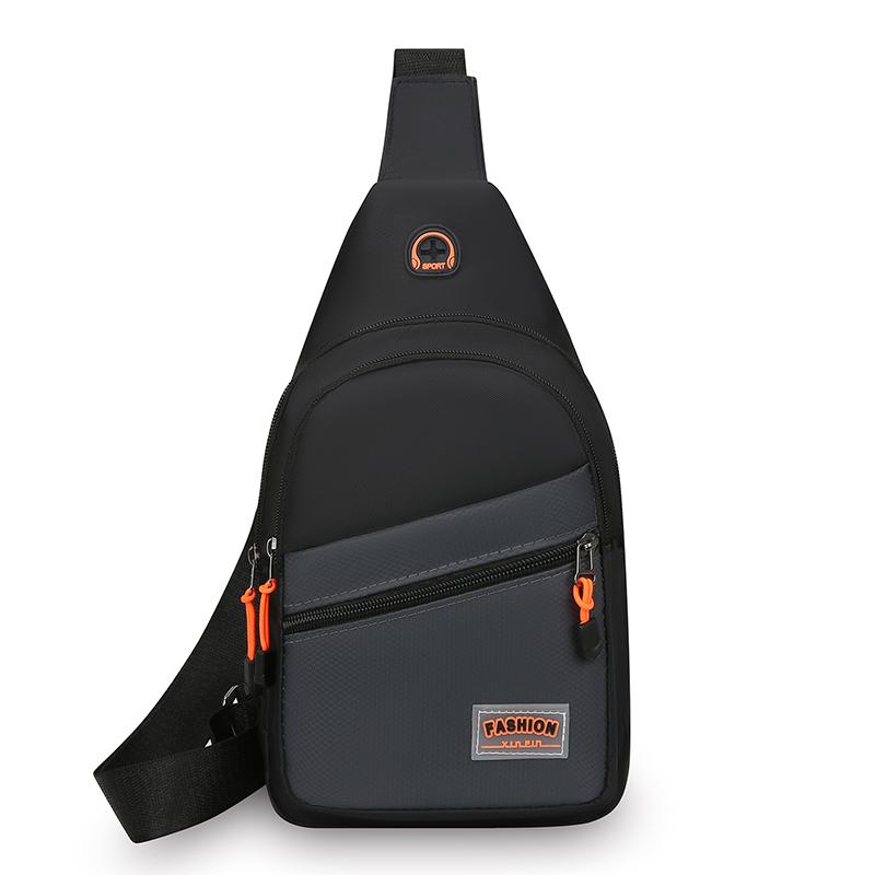 Chest Bag Men Large Capacity Casual Shoulder Bag Anti Splashing Outdoor Commuter Travel Hiking Cycling Lightweight Crossbody Bag серый