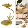 Modern Iron Candlestick Flower Shape Metal Tapered Candle Holder Stand for Wedding Dinning Party Centerpieces Decors