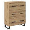 Highboard with Drawers 2 pcs Artisan Oak 69.5 x 34 x 180 cm