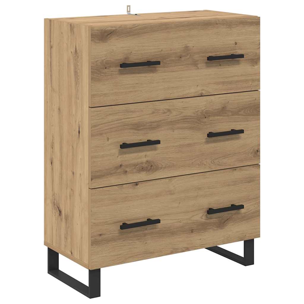 Highboard with Drawers 2 pcs Artisan Oak 69.5 x 34 x 180 cm