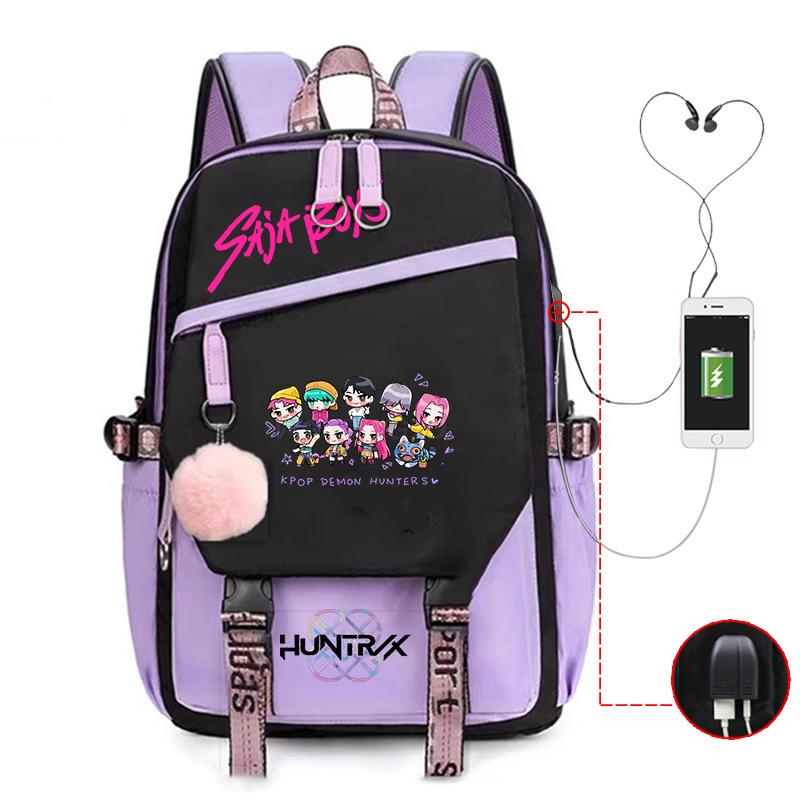 Animation Peripheral Printing Korean Version Style Children'S Backpack College Style Junior High School Student Leisure Schoolbag