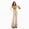 Frühling Sommer Schwer Vollstern Strasssteine Gürtel Design Schlank Weites Bein Jeanshose Für Damen Lässige Hose Übergröße Jeanshose