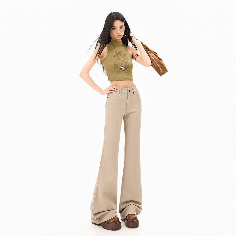 Frühling Sommer Schwer Vollstern Strasssteine Gürtel Design Schlank Weites Bein Jeanshose Für Damen Lässige Hose Übergröße Jeanshose