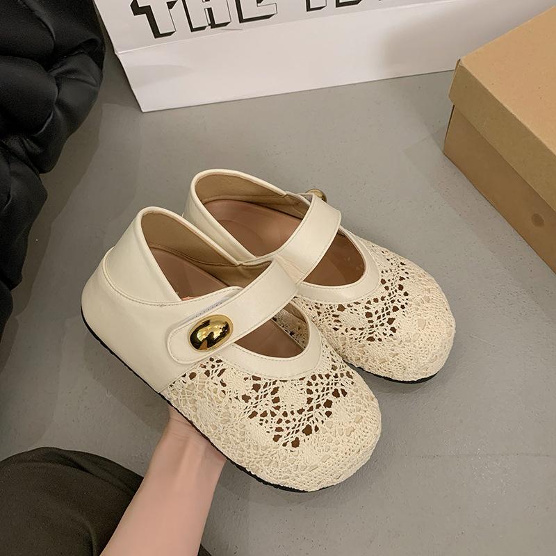 Thick-soled Inner Height Increase, Step On the Foot and Step On the Woven Mary Jane Shoes Women's Skirt, New In Spring and Summer 2025