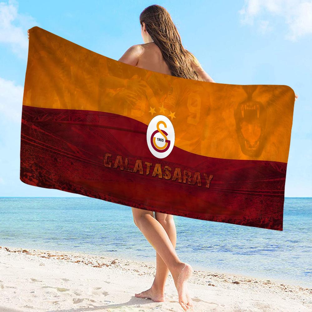 1905-G-Galatasaray Logo Towel Microfiber Beach Towel Absorbent Quick Dry Soft Yoga Swimming Resort Mountain Climbing Towel