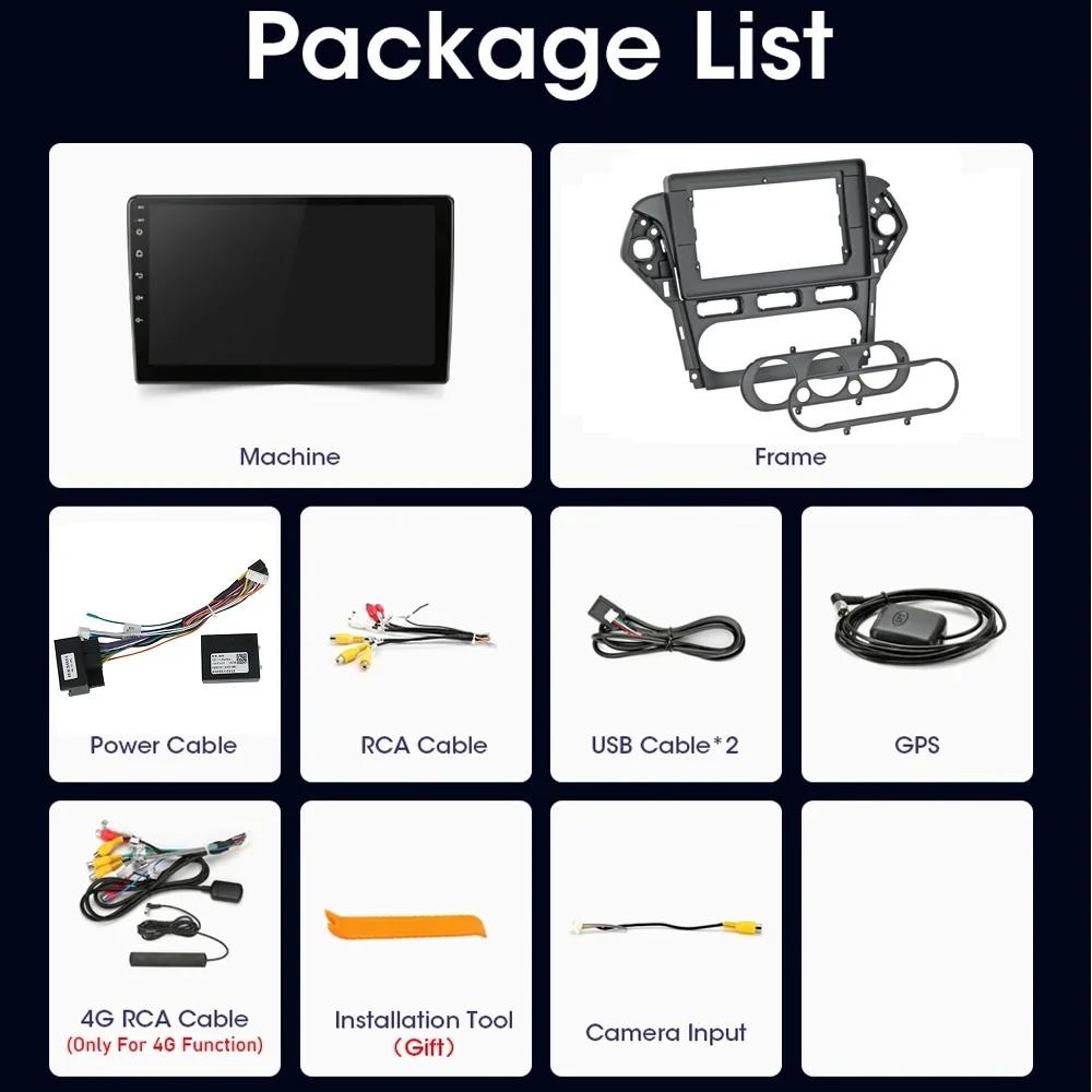 For Ford Mondeo 4 2011-2013 Car Radio GPS Navigation Android Auto Stereo Video Multimedia Player Carplay Head Unit Autoradio