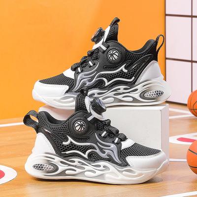 New Kids Shoes Summer Child Elastic Basketball Shoes Comfort Anti Collision Soft Sneakers Mesh Lightweight Travel Leisure Shoes