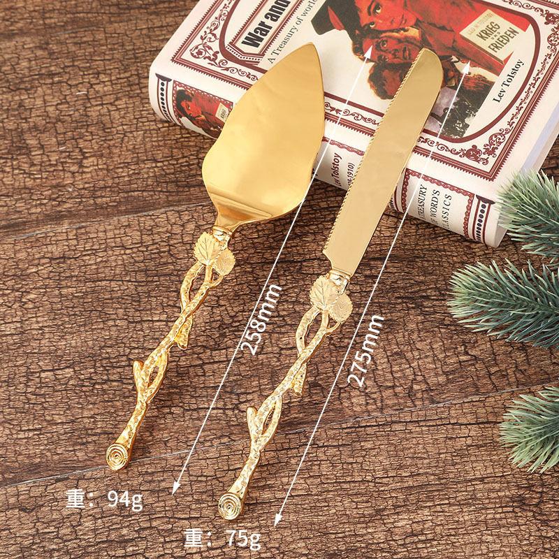 Hollow Handle Triangular Pizza Shovel Cake Dessert Cutter Two-piece Cutlery High-quality Western Baking Tool