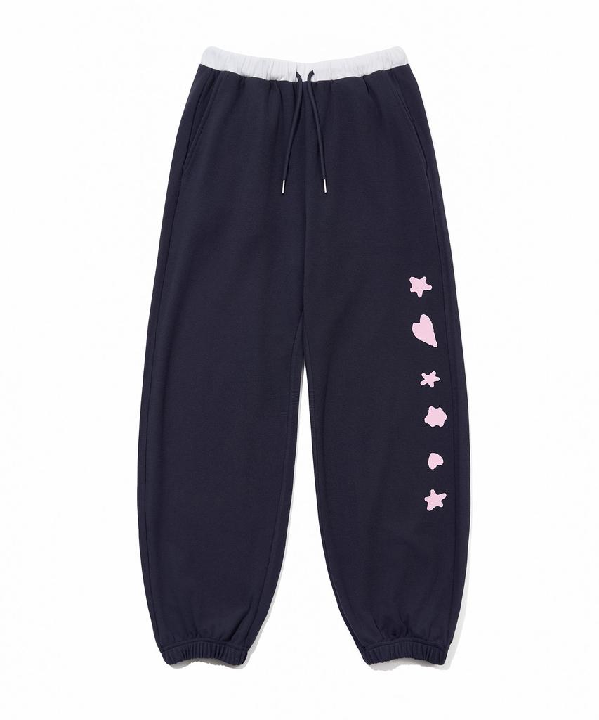 YOUHEE [3Colors] Graphic Waffle Sweat Pants