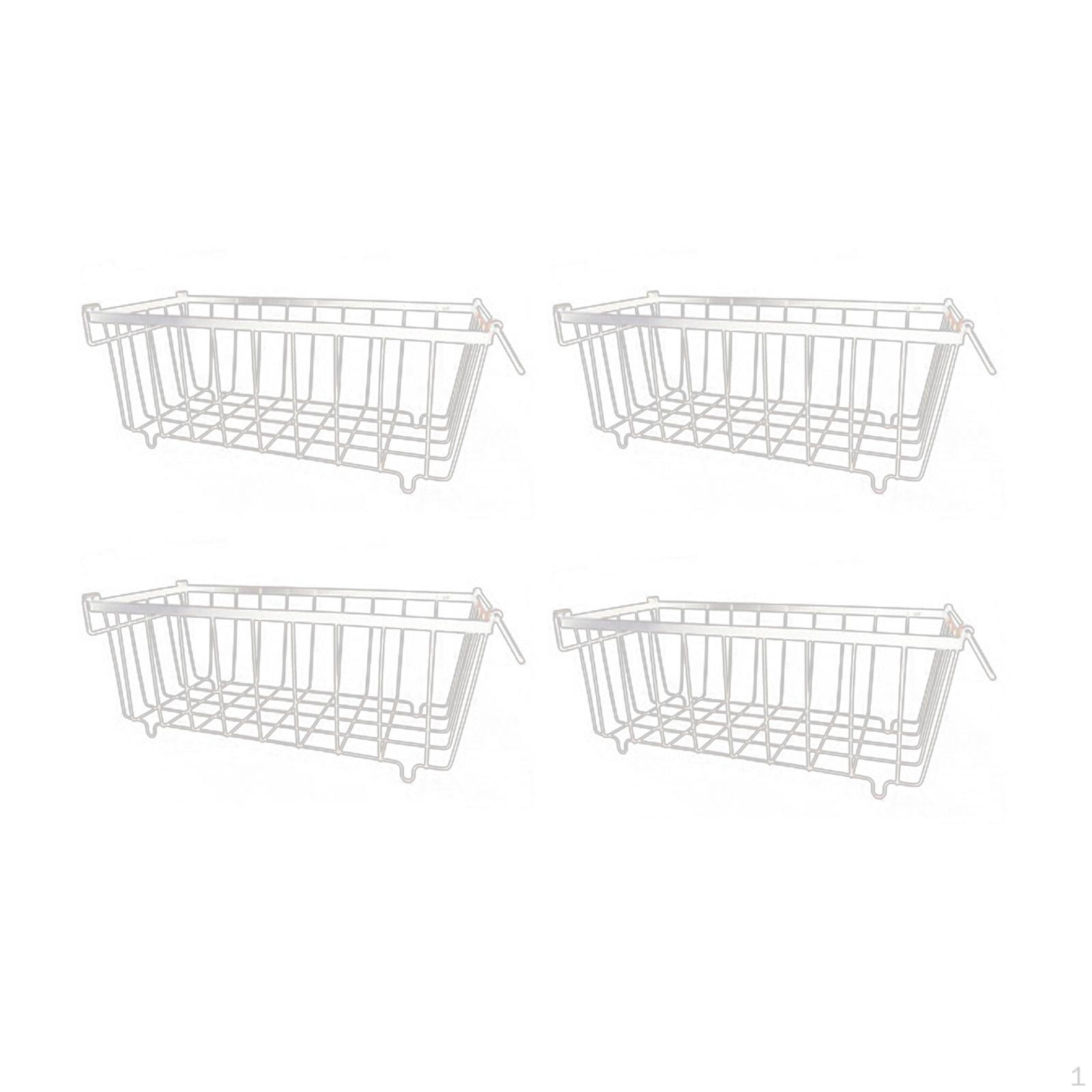 

4 шт. Органайзеры для морозильной камеры Металлические проволочные корзины для хранения Бытовая кладовая для