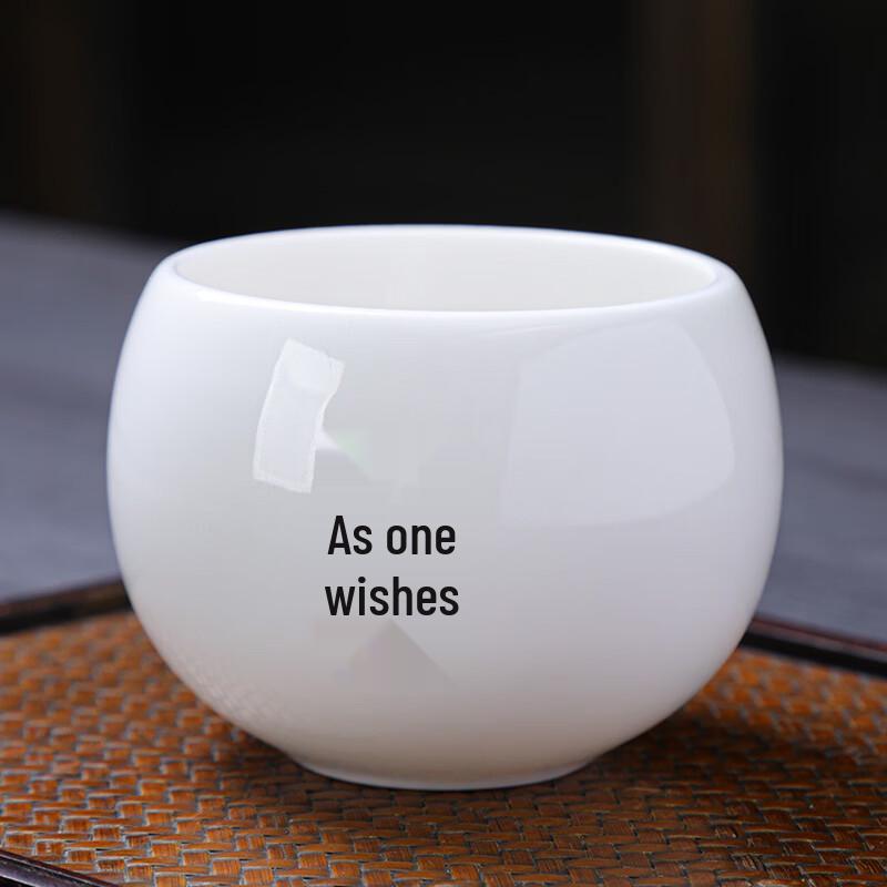 Shangqi Mutton Fat Jade Porcelain Dragon Egg Tea Cup