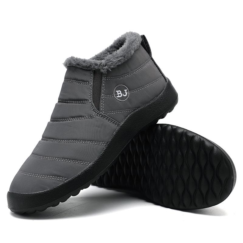 Мужские и женские водонепроницаемые хлопковые ботинки ткань-зонт зимние ботинки теплые зимние низкие толстые хлопковые туфли легкие женские ботинки 48 1835₽