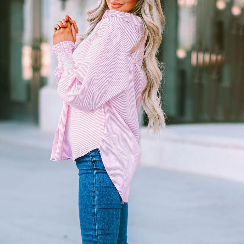JPNTKY Women's Fashion Casual Long Sleeve POLO Neck Blouses & Shirts
