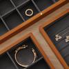 For  Bracelet Necklace Display Case Wooden Ring Earrings Organizer Large Jewelry Storage Box With Cover X007