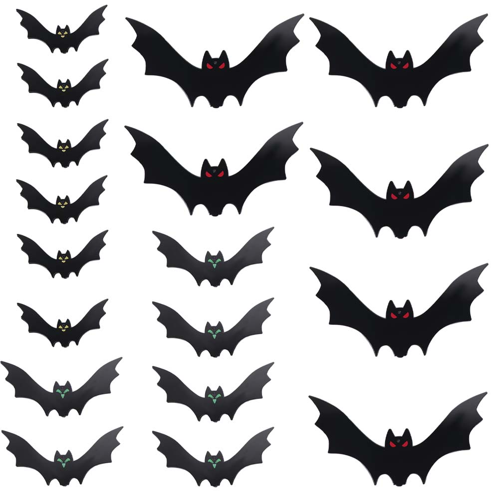 Spooky Halloween Bat Decorations with Eyes Simulation Bat Pendant  Halloween Party