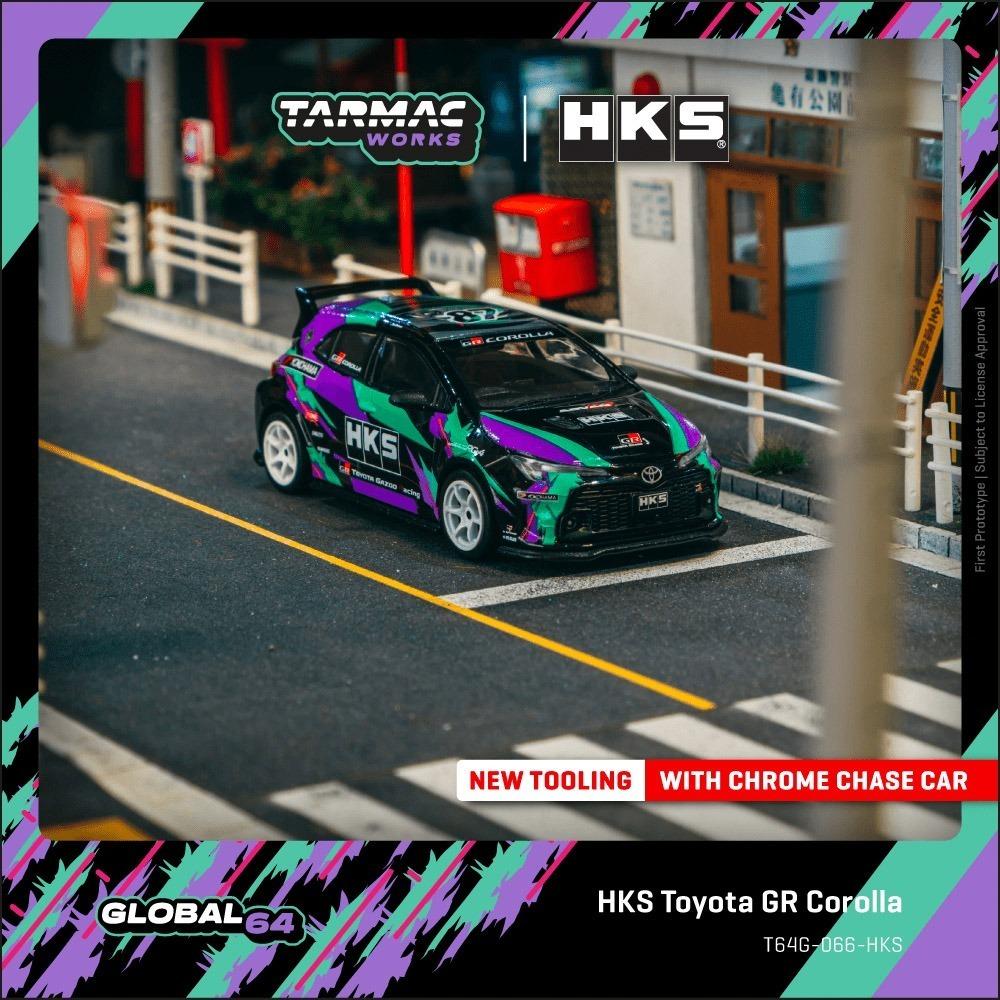 TW In Stock 1:64 HKS Toyota GR Corolla Diecast Car Model Collection Toys Tarmac Works