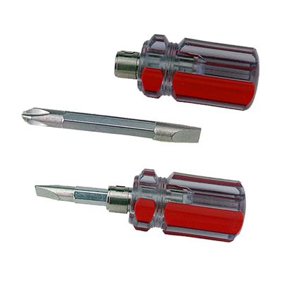 Set of 2 Multipurpose Mini Screwdrivers for Household Tasks and Quick Fixes Tool Double Ended with Flat and Crosses Tip