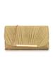 Exquisite Glitter Pleated Evening Clutch Bag for Women - Round Bottom Ladies' Banquet Bag