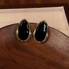 New Korean-Style Exaggerated Irregular Oval Metal Earrings