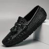 Men Casual Shoes Fashion Male Shoes Soft Men Tassel Loafers Leisure Moccasins Slip On Men's Driving Shoes Black Man Lazy Shoes