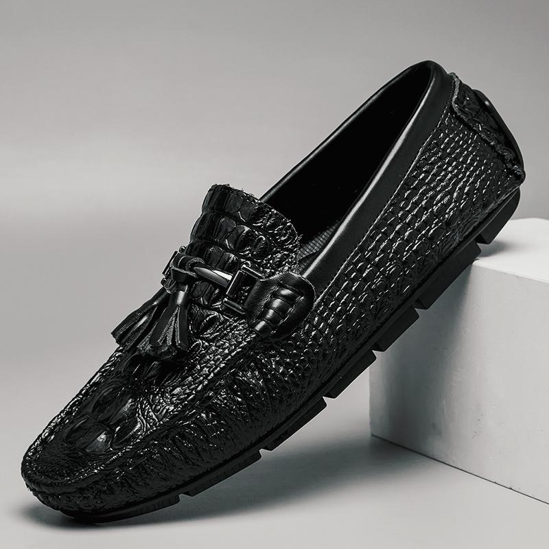 Men Casual Shoes Fashion Male Shoes Soft Men Tassel Loafers Leisure Moccasins Slip On Men's Driving Shoes Black Man Lazy Shoes