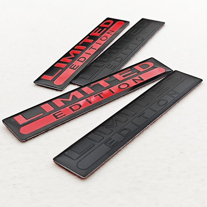 2PCS Aluminum Limited Edition Car Body Badge Sticker Trunk Limited Edition Fender Emblem Decal Accessorie For Car Motorcycle Bik