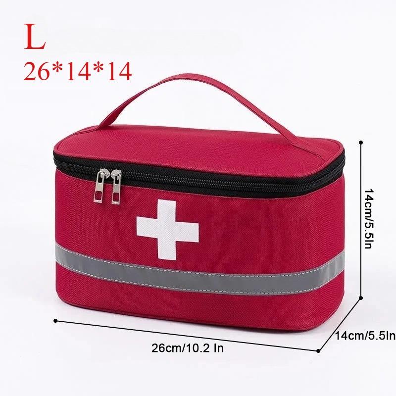 

Сумка для хранения большой вместимости, бытовая медицинская сумка, портативная, для путешествий на открытом воздухе, для хранения лекарств, аптечка первой помощи, многофункциональная, ткань Оксфорд