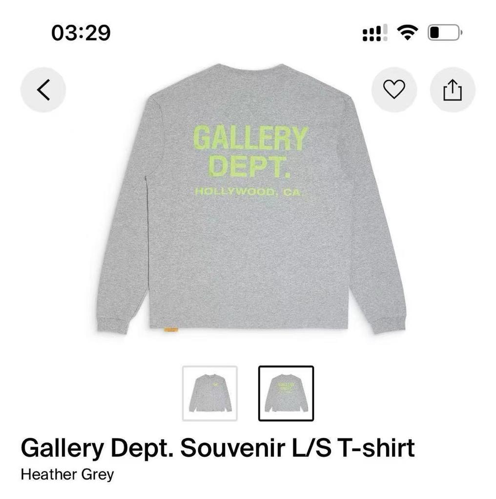 Gallery Dept Heart Letter Slogan Long-Sleeve T-Shirt - Men's Trendy Style