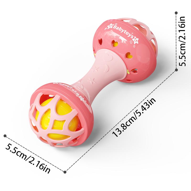 Sensory Toys for Babies, Pink Handheld Ball Player Bell Ringing Toys to Improve Color Recognition, Christmas Sock Gifts