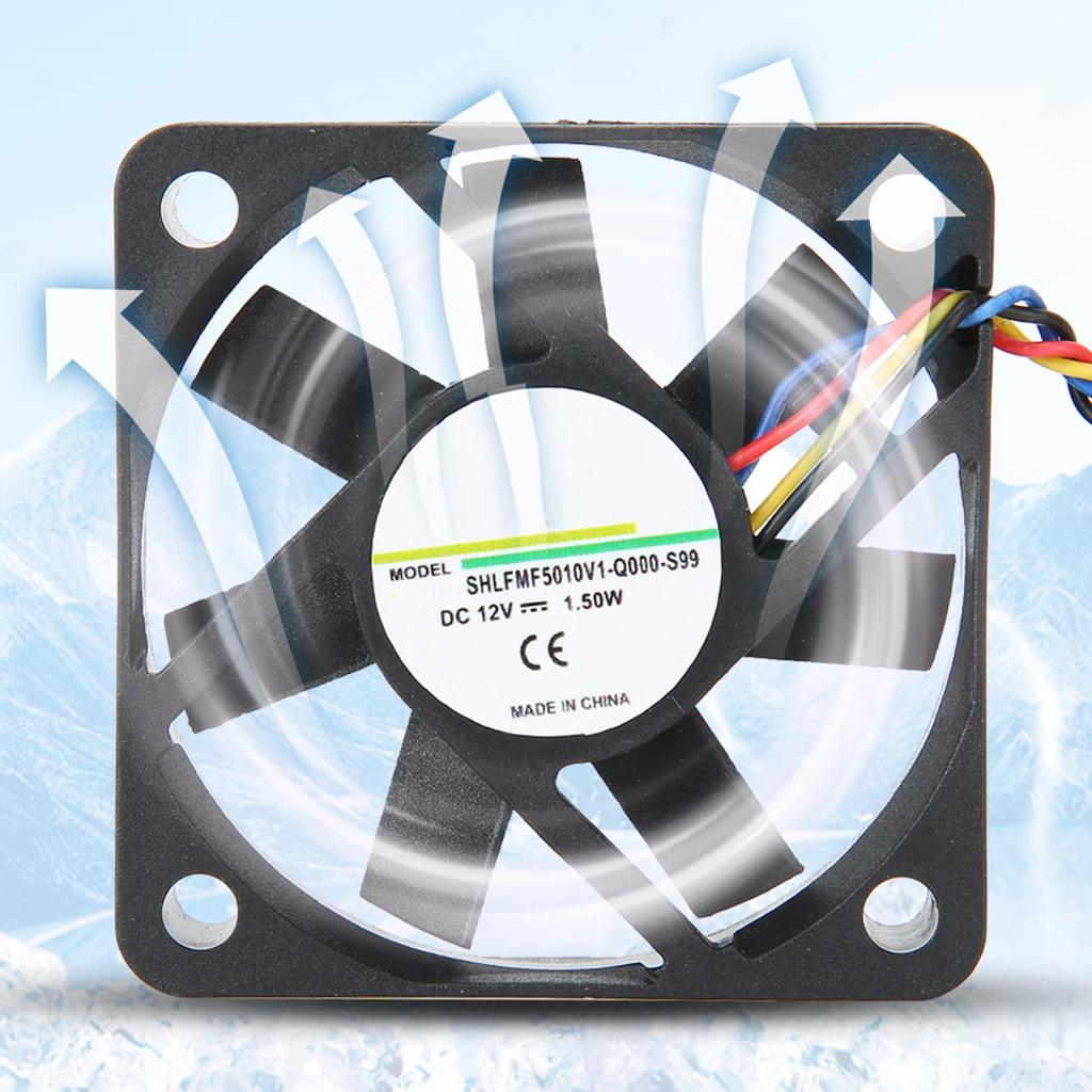 Cooler Fan 5CM  12V 1.50W 4PIN Heat Sink Fan Cooling System for Injection Molding Frame SHLFM5010V1 Q000 S99