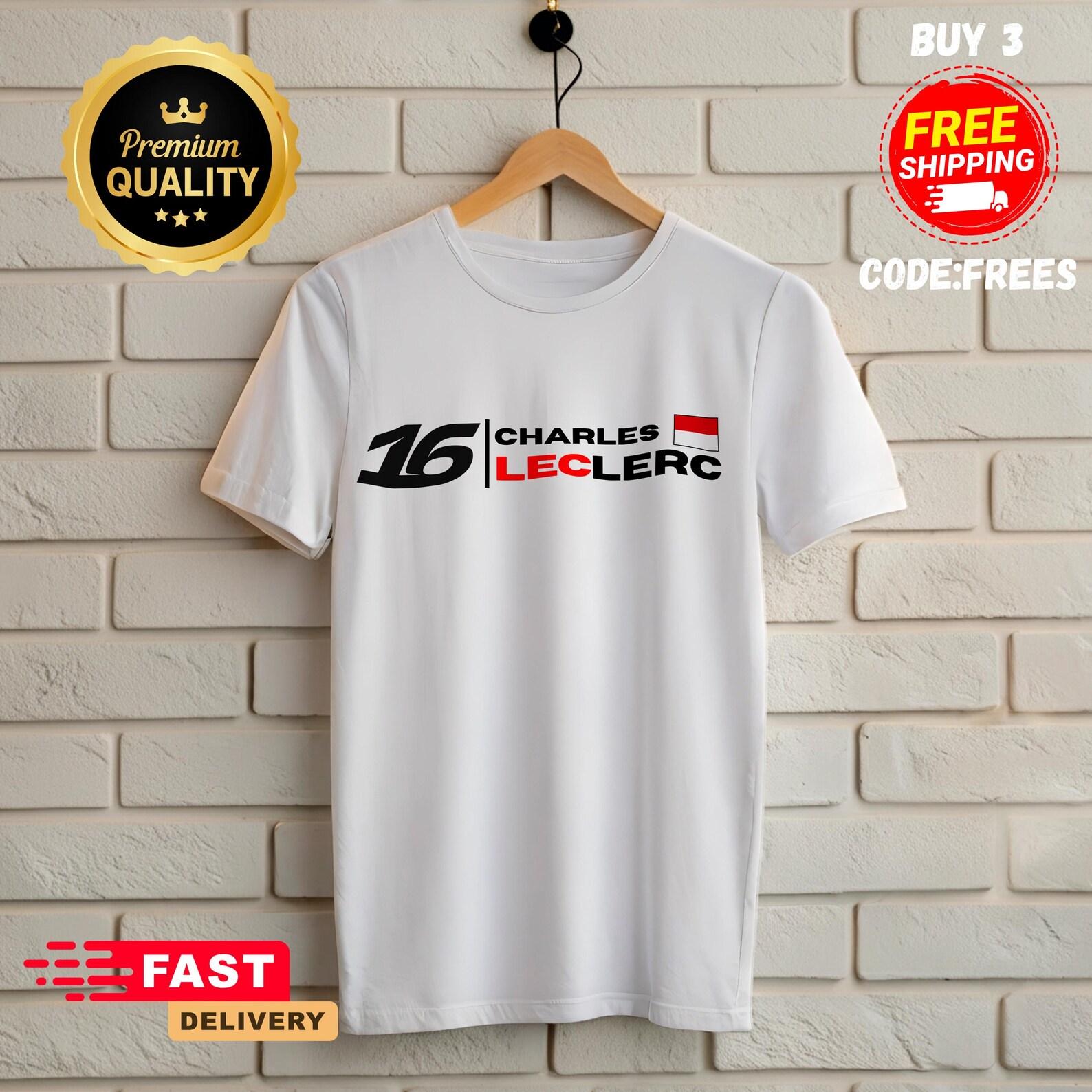 Charles Leclerc F1 Unisex Shirt, F1 Racing Graphic Tee, F1 Driver Tshirt, Gift for Leclerc Fan, Formula One Leclerc Tshirt, LEC 16 F1 Shirt 2XL