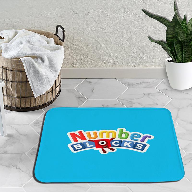 Karikatür Numberblocks Yatak Odası için Halılar Peluş Numarası Dolması Film Halı Başucu Alan Kilim Kaymaz Paspaslar